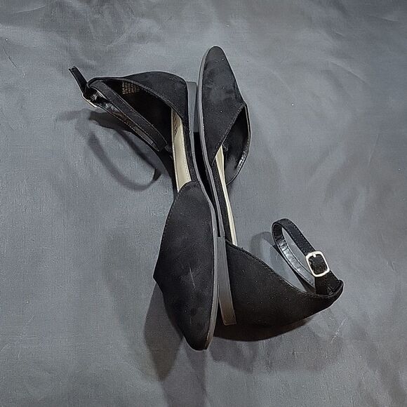 A.N.A A NEW APPROACH POINTED TOE ADJUSTABLE BUCKLE STRAP FLAT SHOE - Picture 9 of 14